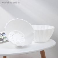 Кашпо для цветов с автополивом &laquo;Ракушка&raquo;, 3,4 л, цвет белый