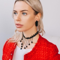 Чокер &laquo;Госпожа&raquo; вытянутые бусины, цвет чёрный, L=31 см