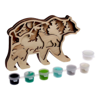 Роспись по дереву &laquo;Медведь&raquo;