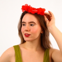 Венок гавайский световой &laquo;Алоха&raquo;, 3 режима подсветки, цвет красный