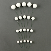 Набор топперов &laquo;Бусины&raquo;, набор 20 шт., цвет белый