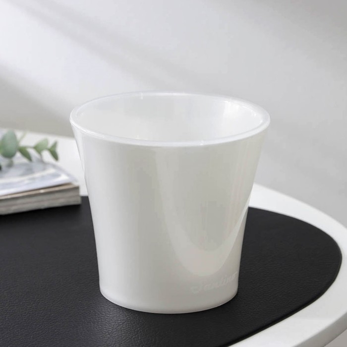 Кашпо для цветов со вставкой &laquo;Арте&raquo;, 600 мл, цвет жемчуг-прозрачный