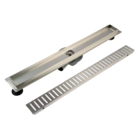 Трап ZEIN, c флaнцeм свободного вращения 360&deg;, 7х70 см, d=40/50 мм, нерж. сталь, сатин