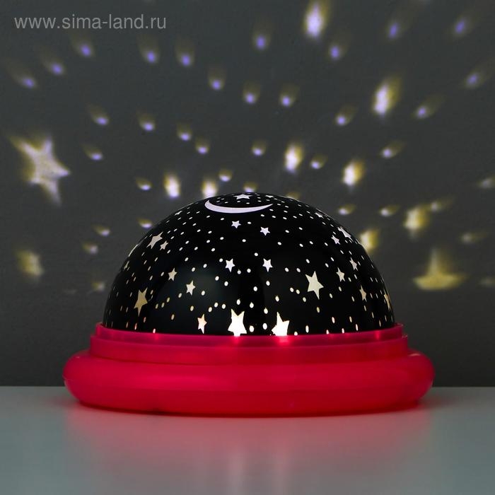 Ночник-проектор Ночник-проектор "Летающая тарелка" LED 2 режима от батареек 3ААА/USB МИКС 11х11х6,5 см