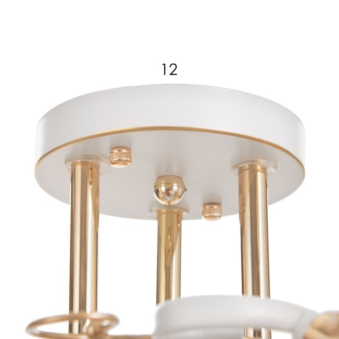 Люстра потолочная Жаклин 3хE27 40Вт Белый, золото Люстра потолочная Жаклин 3хE27 40Вт Белый, золото