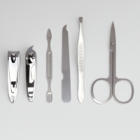 Набор маникюрный &laquo;Paris&raquo;, 6 предметов, в футляре, в PVC - пакете, рисунок МИКС