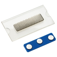 Бейдж горизонтальный 35 х 70мм, OfficeSpace, магнитный