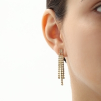 Набор 2 предмета: серьги, колье «Водопад» кольцо, цвет белый в золоте, d=13 см Набор 2 предмета: серьги, колье «Водопад» кольцо, цвет белый в золоте, d=13 см