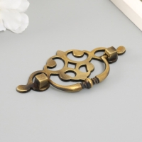 Ручка для шкатулки металл "Узорная" под медь 3,8х9,5 см Ручка для шкатулки металл "Узорная" под медь 3,8х9,5 см