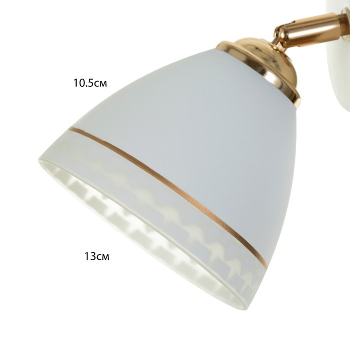 Бра 2729/1 E27 40Вт бело-золотой