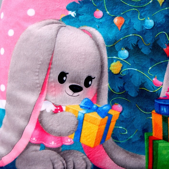 Новогодняя детская сумка для девочки &laquo;Зайки и подарки&raquo;, 35 х 30 см, на новый год