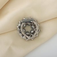 Зажим для платка &laquo;Жемчужинка&raquo;, цвет серый в серебре