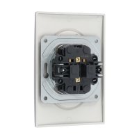 Розетка двухместная TOT Elegant, 10 А, скрытая, без з/к, серебристая Розетка двухместная TOT Elegant, 10 А, скрытая, без з/к, серебристая