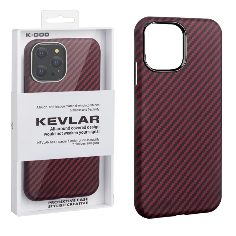 Чехол iPh 12 Pro Max Kevlar Red