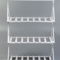 Подставка для цветов Greengo, 4 полки, 50 &times; 25 &times; 68 см, напольная, бамбук, белая