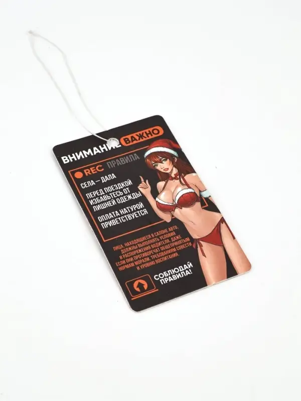 Ароматизатор бумажный &laquo;С НГ&raquo;, чёрный лед