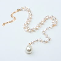 Кулон с жемчугом &laquo;Капля&raquo; цвет золото, 40см