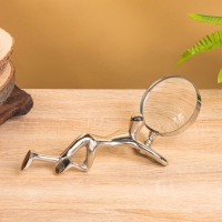 Лупа с подставкой &laquo;Чтец&raquo;, 6.5&times;10&times;24 см, металл