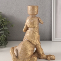 Подсвечник полистоун на 1 свечу "Шарж. Зевающий щенок" золото 15,8х15,3х20 см Подсвечник полистоун на 1 свечу "Шарж. Зевающий щенок" золото 15,8х15,3х20 см