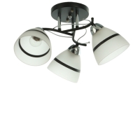 Люстра "Лайма" 3хЕ27 40Вт черно-хромовый 46х46х24 см