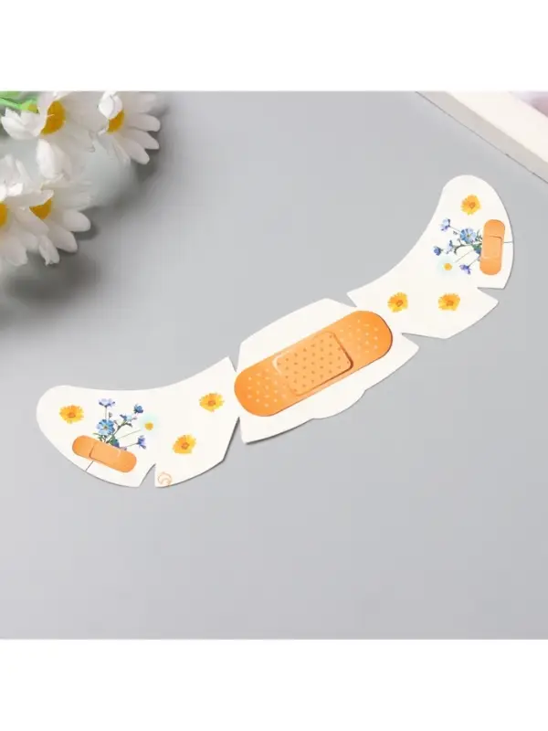 Переводная тату на тело цветная &laquo;Веснушки. Сухоцветы и лейкопластырь&raquo;, 16&times;5 см