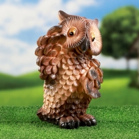 Садовая фигура "Приветливая Сова" натуральная, 30см Садовая фигура "Приветливая Сова" натуральная, 30см