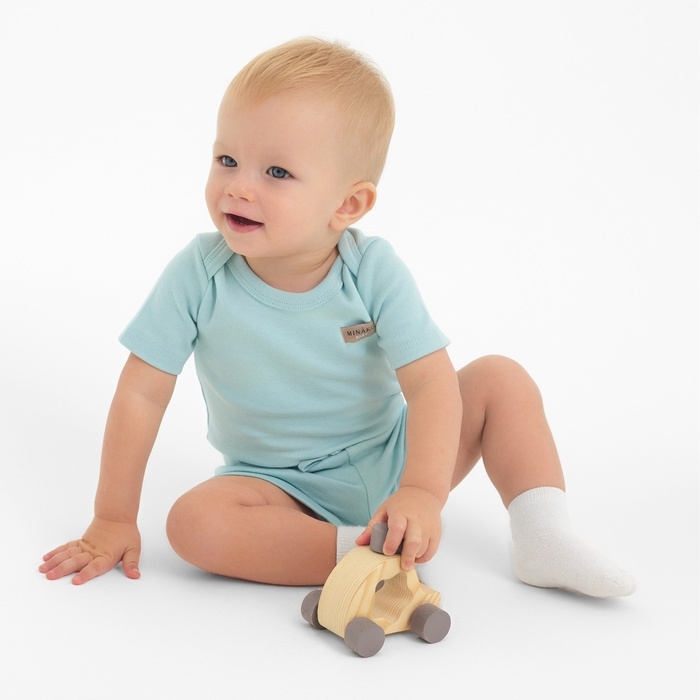 Комплект детский (боди, шорты) MINAKU, цвет ментол, рост 68-74 см