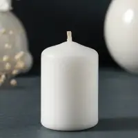 Свеча-цилиндр 4х6 см, 70 гр (набор 4 шт) белый