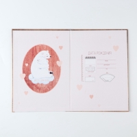 Папка для свидетельства о рождении "Мама и малыш", медведи, 23 х 17 см