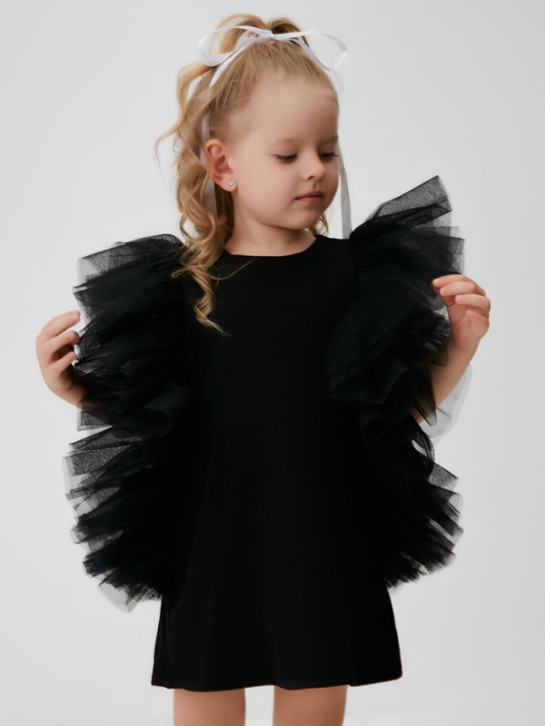 Платье нарядное детское MINAKU: PartyDress цвет чёрный, рост 110