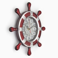 Часы настенные, серия: Море, "Штурвал" плавный ход, d-35 см,1 АА, 35 х 4 х 35 Часы настенные, серия: Море, "Штурвал" плавный ход, d-35 см,1 АА, 35 х 4 х 35