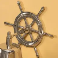 Рында со штурвалом, 13&times;18&times;14 см, алюминий