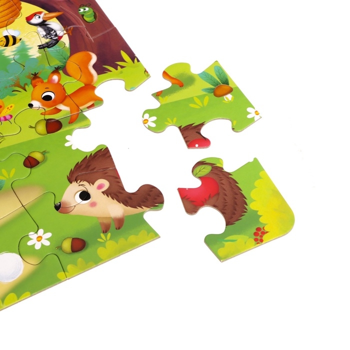 Пазл «Зверята в лесу», 35 деталей Пазл «Зверята в лесу», 35 деталей