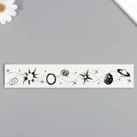 Переводная тату на тело чёрная &laquo;Браслет. Космос&raquo;, 20&times;3 см