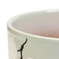 Горшок цветочный с поддоном 1,7 л, керамика "Листья" (М)