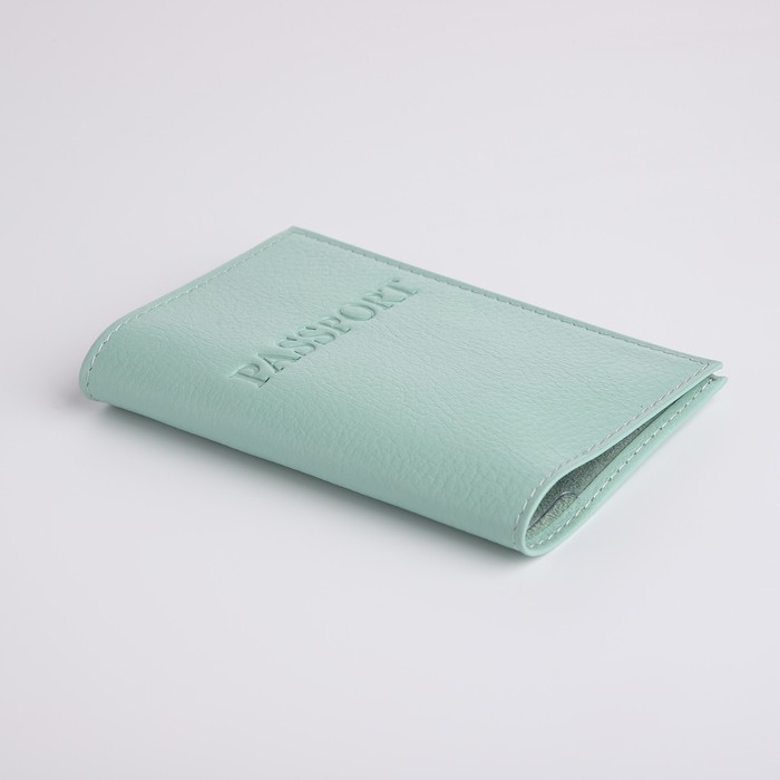 Обложка для паспорта, цвет мятный