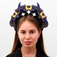 Кокошник карнавальный &laquo;Тёмный&raquo;, фетр