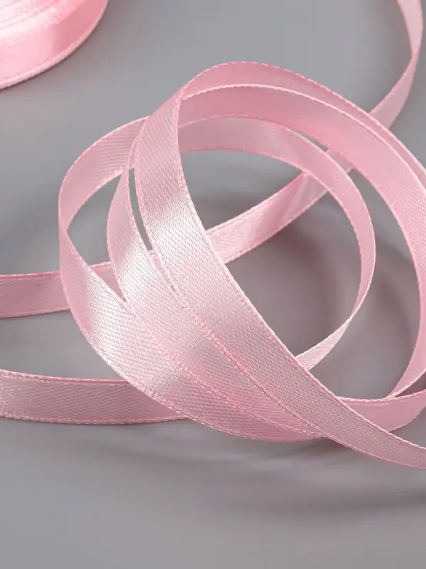 Лента атласная, 10 мм, 23&plusmn;1 м, розовая №04