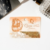 Заколка-автомат для волос &laquo;Геометрия&raquo;, прямой кружевной, 8 см, золото