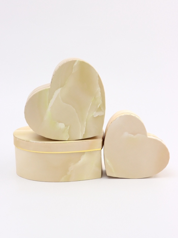 Набор коробок 3 в 1 сердца 22 х 20 х 9;  18.5 х 17 х 7.5; 1 6 х 14 х 6 см