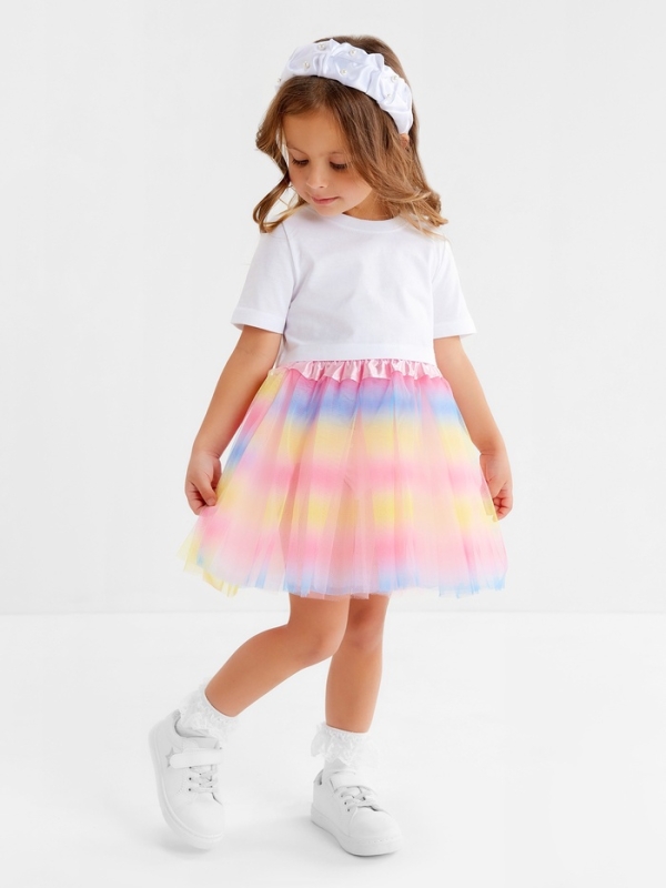 Юбка детская KAFTAN "Градиент" розовый, длина 30 см