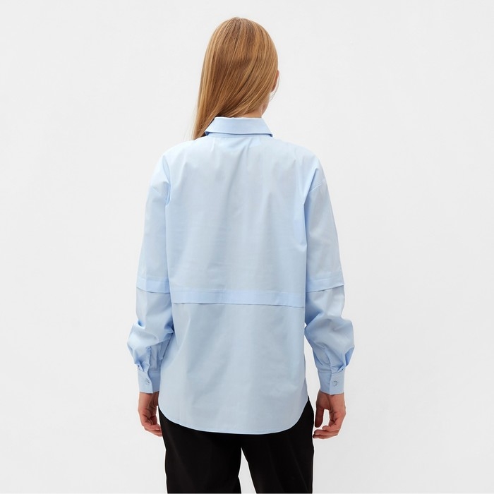 Блузка женская MINAKU: Casual Collection цвет голубой, р-р 50 Блузка женская MINAKU: Casual Collection цвет голубой, р-р 50