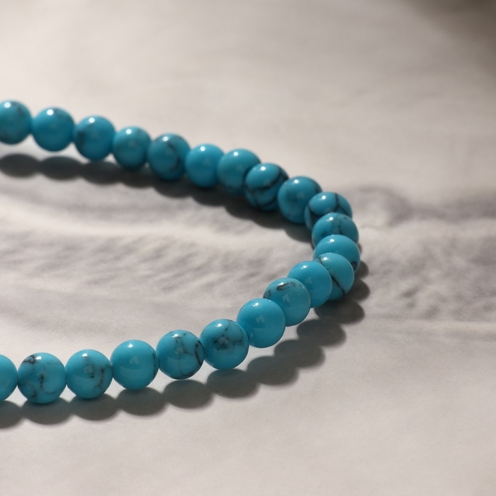 Браслет шар №4 &laquo;Бирюза новая&raquo;, 5,5см