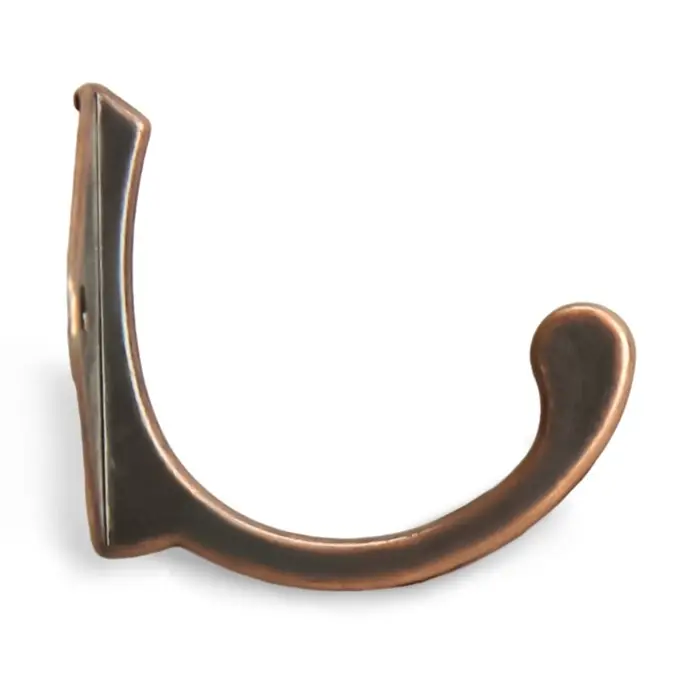 Крючок мебельный ТУНДРА TKO026, однорожковый, медь, 20 шт.