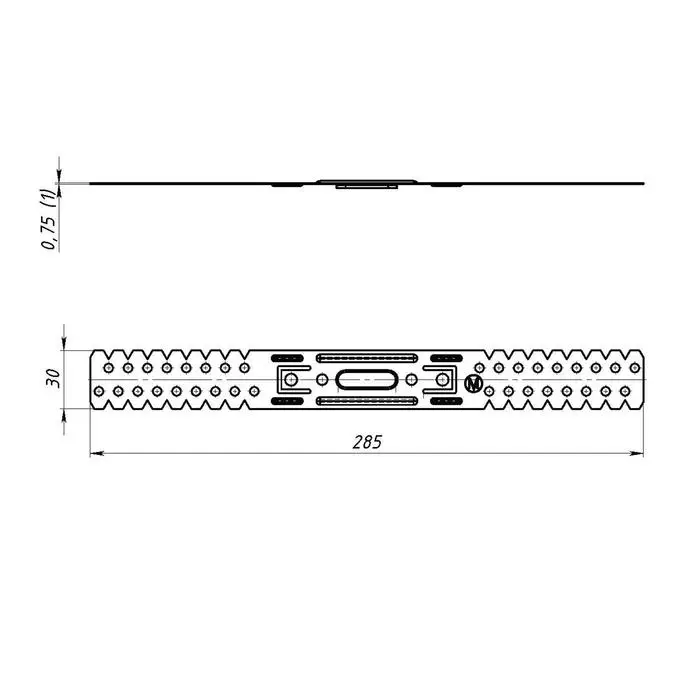 Подвес профилей, 60 х 27 мм, оцинкованный, прямой