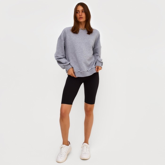 Свитшот женский MINAKU: Casual Collection цвет светло-серый меланж, размер 46-48 Свитшот женский MINAKU: Casual Collection цвет светло-серый меланж, размер 46-48