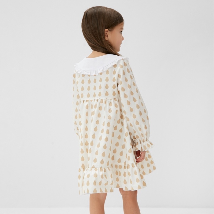 Платье детское с воротником KAFTAN Платье детское с воротником KAFTAN "Капелька", р.30 (98-104 см)