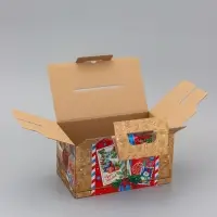 Коробка Новогодняя подарочная "Почта" 27 х 14,5 х 16 см