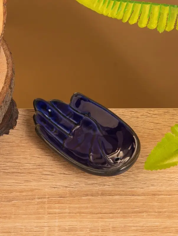 Подставка под благовония "Ладонь Будды" керамика, цв. МИКС, 10х6х2 см