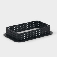 Формы для выпечки перфорированные Доляна &laquo;Прямоугольник&raquo;, набор 6 шт, пластик, 10&times;5,5&times;2 см, чёрные